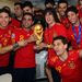 Spain with football's most famous trophy