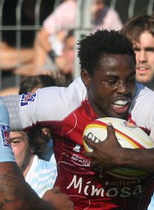 Fulgence Ouedraogo montpellier charge v USAP Fulgence Ouedraogo montpellier charge v USAP