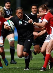 Trisha Hina takes the gap for New Zealand v Wales Trisha Hina takes the gap for New Zealand v Wales