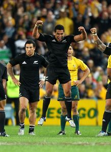Mils Muliaina jumps for joy Mils Muliaina jumps for joy