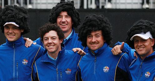 rory mcilroy hair. Hair-raising: McIlroy wigs on