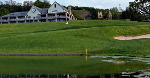 The Twenty Ten 18th hole and Club house
