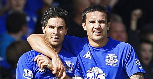 Mikel Arteta Tim Cahill Everton Premier League