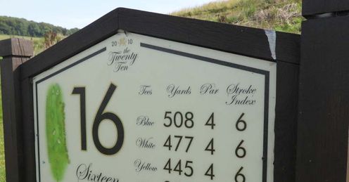 The 16th: Par four, 508 yards