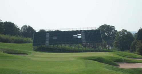 A huge grandstand will create a sea of faces behind the 17th green.