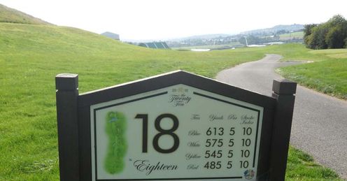 The 18th: Par five, 613 yards