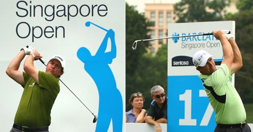 Mickelson and Harrington - returning to Singapore.