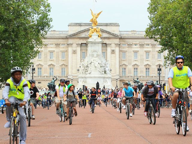 Up to 85,000 cyclists took to London's traffic-free streets