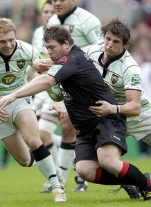 Allan Jacobsen try Edinburgh v Northampton 2010 Allan Jacobsen try Edinburgh v Northampton 2010