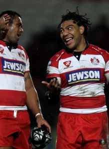 Lesley Vainikolo smiling after win Lesley Vainikolo smiling after win
