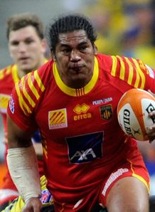 Perpignan number eight Henry Tuilagi v Clermont Perpignan number eight Henry Tuilagi v Clermont