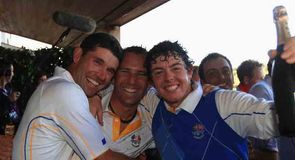 All smiles: Europe celebrate victory