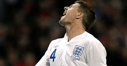 England v Montenegro Steven Gerrard Anguish