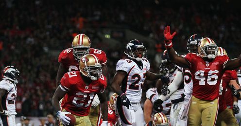 Frank Gore San Francisco 49ers v Denver Broncos Wembley Oct 2010