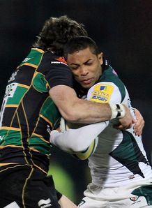 Jon Clarke; Delon Armitage Northampton v London Irish Jon Clarke; Delon Armitage Northampton v London Irish