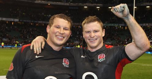 Dylan Hartley smiling with Chri...