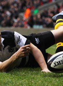 Drew Mitchell slides over for Barbarians against South Africa Drew Mitchell slides over for Barbarians against South Africa