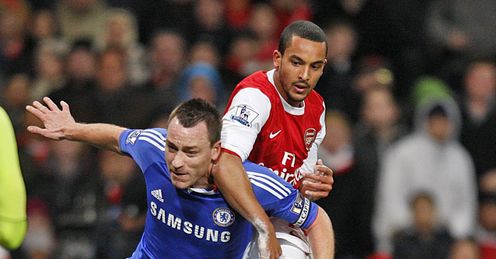 John Terry & Theo Walcott Arsenal v Chelsea Premier League