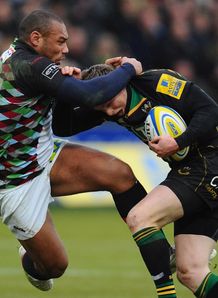 Chris Ashton Jordan Turner Hall Northampton v Harlequins Chris Ashton Jordan Turner Hall Northampton v Harlequins