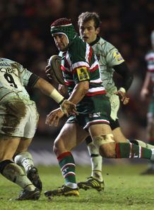 Leicester loosehead Marcos Ayerza carrying against Northampton Leicester loosehead Marcos Ayerza carrying against Northampton