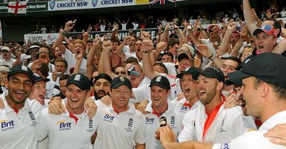 Moment to savour: jubilant England celebrate their long-awaited triumph with the fans Moment to savour: jubilant England celebrate their long-awaited triumph with the fans