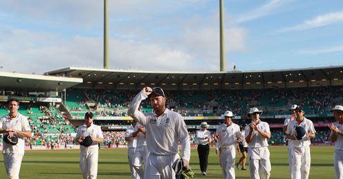 Lining up: Prior was the latest England player to score a century against Australia