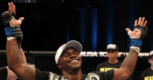 Melvin Guillard celebrates his win