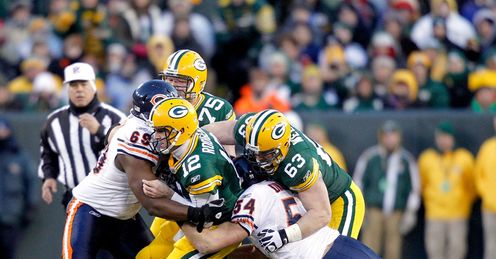 Aaron Rodgers Green Bay Packers v Chicago Bears Lambeau Field Jan 2011