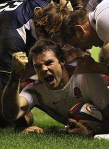 Ben Foden scores England France 6N 2011 Ben Foden scores England France 6N 2011