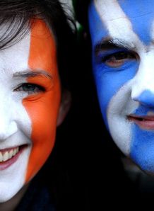 Ireland and Scotland face paint Ireland and Scotland face paint