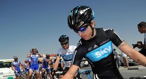 Russell Downing signs in before the start