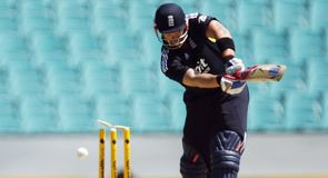 Mitchell Johnson cleaned up Matt Prior's stumps.