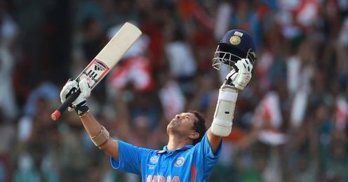 2011 World Cup Group B India v England Bangalore Sachin Tendulkar century