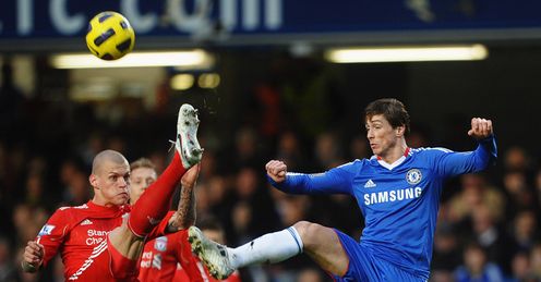Chelsea v Liverpool Martin Skrtel Fernando Torres
