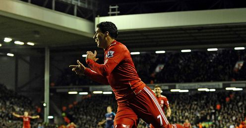 suarez in liverpool shirt. Luis Suarez Liverpool Premier