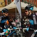 Kurt-Asle Arvesen and Edvald Boasson Hagen looked relaxed at the start of the day