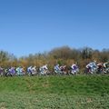 A bright but chilly day greeted the riders on the opening stage around Houdan