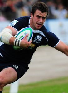 Alex Dunbar in action for Scotland U20