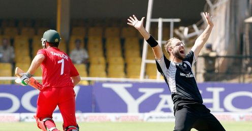 2011 World Cup New Zealand v Zimbabwe Group A Ahmedabad Daniel Vettori celebrates Regis Chakabva wicket
