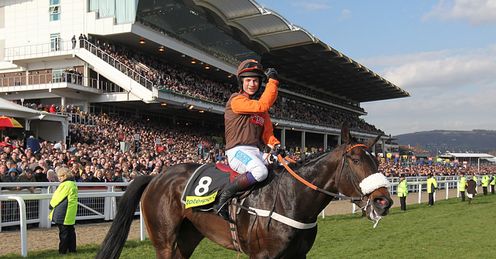 Long Run in front of stands