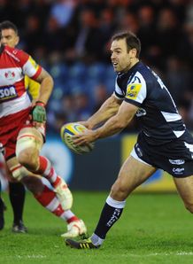 Charlie Hodgson in action for Sale against Gloucester