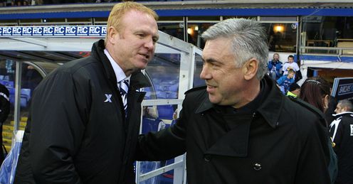 McLeish and Ancelotti: both have big games this weekend