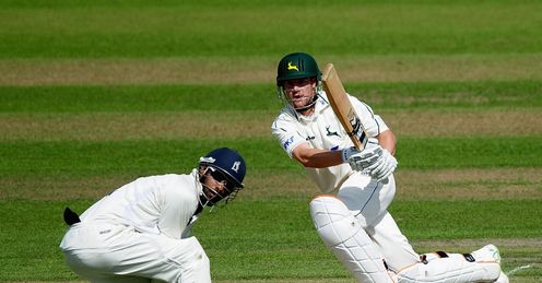 Aggressive intent: Notts skipper Read goes on the offensive against Warwickshire last August