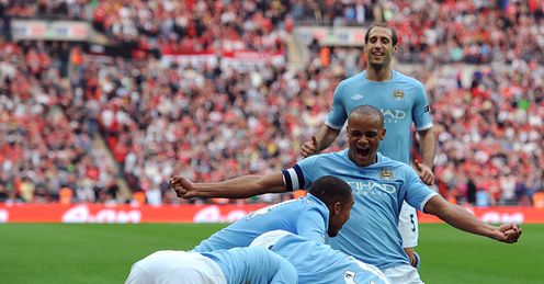 Manchester City v Manchester United FA Cup Yaya Toure celeb