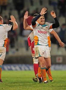 Cheetahs celebrate victory over Crusaders Cheetahs celebrate victory over Crusaders