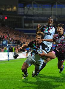 Gonzalo Camacho scoring for Harlequins in Amlin Challenge Cup Gonzalo Camacho scoring for Harlequins in Amlin Challenge Cup