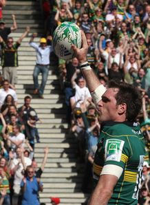 Jon Clarke post try northampton perpignan