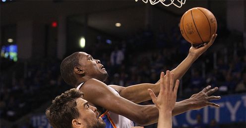 Kevin Durant and Marc Gasol lock horns as Memphis play Oklahoma