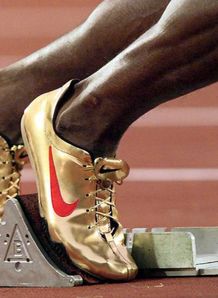 Michael Johnson's golden shoes