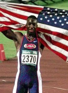 Michael Johnson was the star of the show for America.